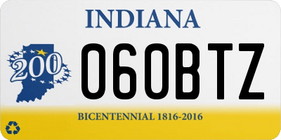 IN license plate 060BTZ