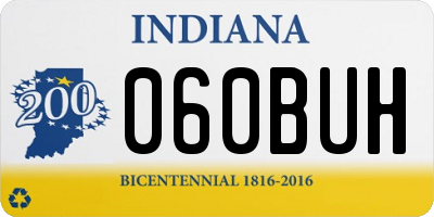 IN license plate 060BUH