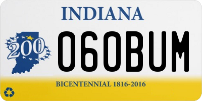 IN license plate 060BUM