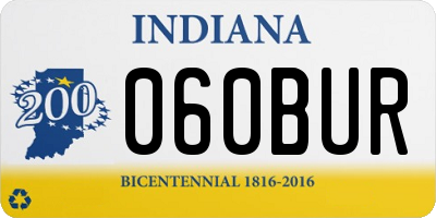 IN license plate 060BUR
