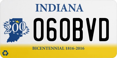 IN license plate 060BVD