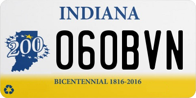 IN license plate 060BVN