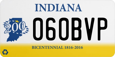 IN license plate 060BVP