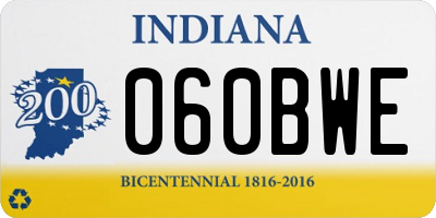 IN license plate 060BWE