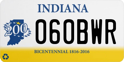 IN license plate 060BWR