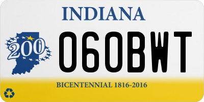 IN license plate 060BWT