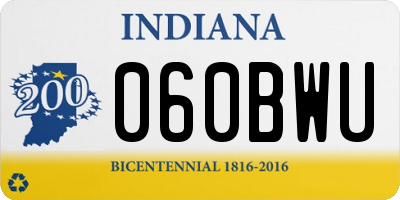 IN license plate 060BWU