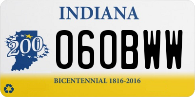 IN license plate 060BWW