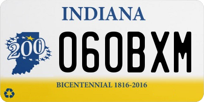 IN license plate 060BXM