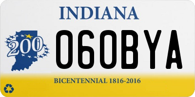 IN license plate 060BYA