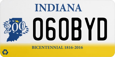 IN license plate 060BYD