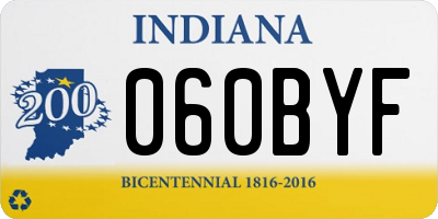 IN license plate 060BYF
