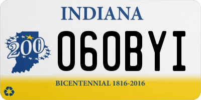 IN license plate 060BYI