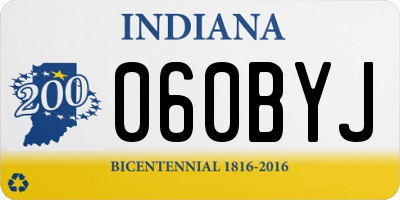 IN license plate 060BYJ