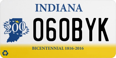 IN license plate 060BYK