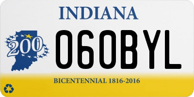 IN license plate 060BYL