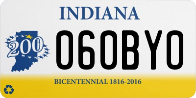 IN license plate 060BYO