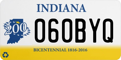 IN license plate 060BYQ