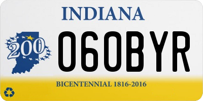 IN license plate 060BYR