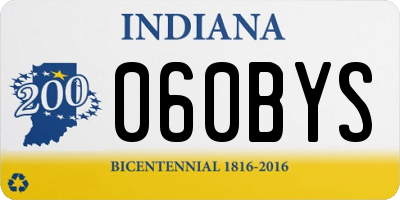 IN license plate 060BYS