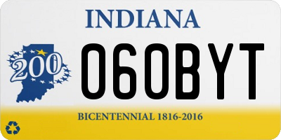 IN license plate 060BYT