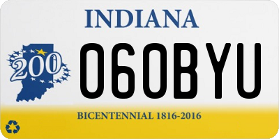 IN license plate 060BYU