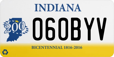 IN license plate 060BYV