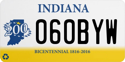 IN license plate 060BYW