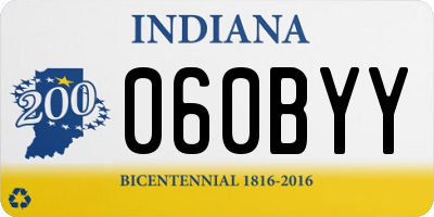 IN license plate 060BYY