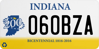 IN license plate 060BZA