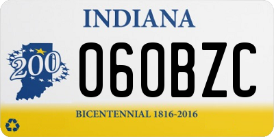 IN license plate 060BZC