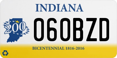 IN license plate 060BZD