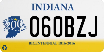 IN license plate 060BZJ