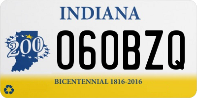 IN license plate 060BZQ