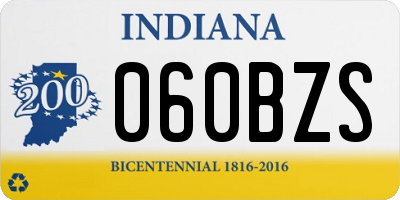 IN license plate 060BZS