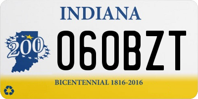 IN license plate 060BZT