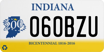 IN license plate 060BZU