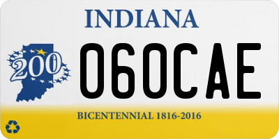 IN license plate 060CAE