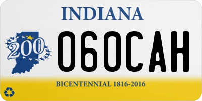 IN license plate 060CAH