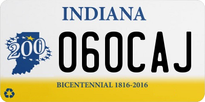 IN license plate 060CAJ