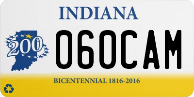 IN license plate 060CAM