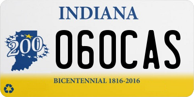 IN license plate 060CAS