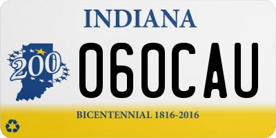 IN license plate 060CAU