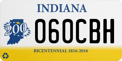 IN license plate 060CBH