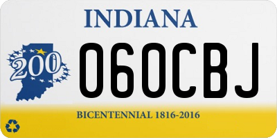 IN license plate 060CBJ