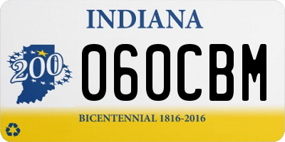 IN license plate 060CBM