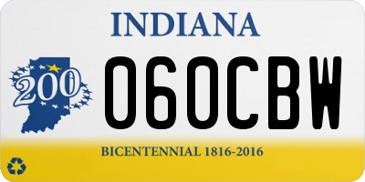 IN license plate 060CBW