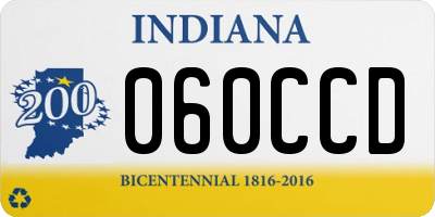 IN license plate 060CCD