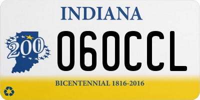 IN license plate 060CCL