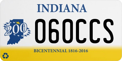 IN license plate 060CCS